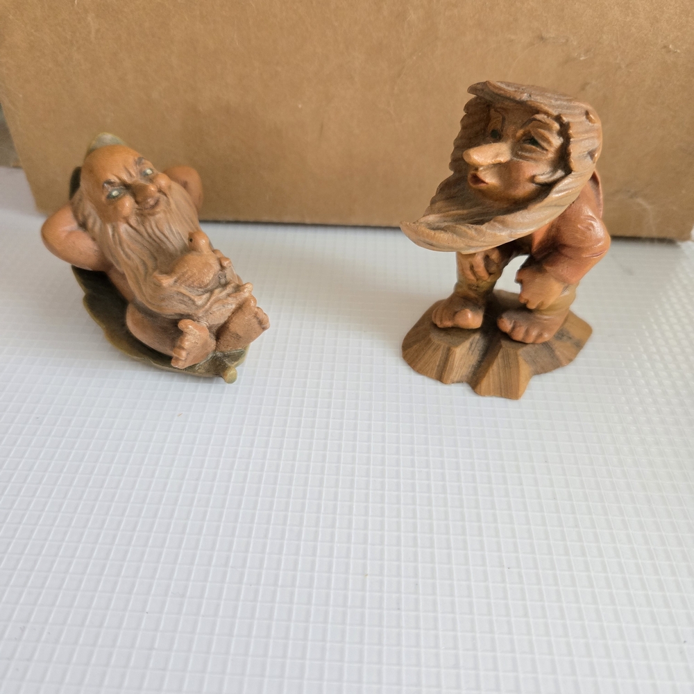 Two Vintage Anri Woodcarvings